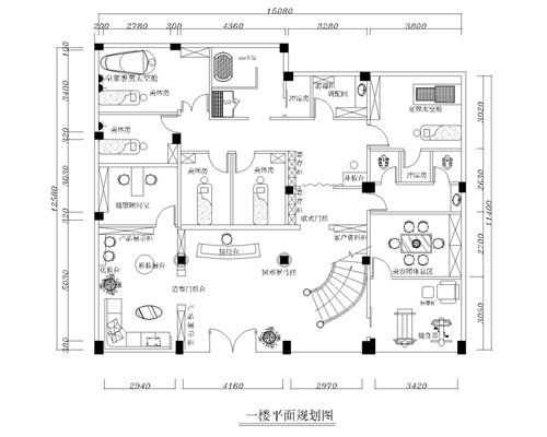美容院設計規劃圖一樓 美容院設計規劃圖一樓