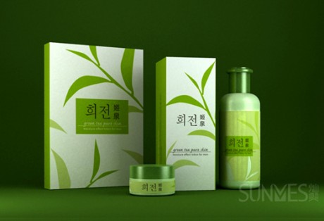 姬泉化妝品綠茶系列包裝設(shè)計(jì)方案
