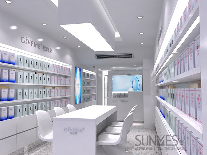 敷尚美化妝品專賣店SI休息區設計